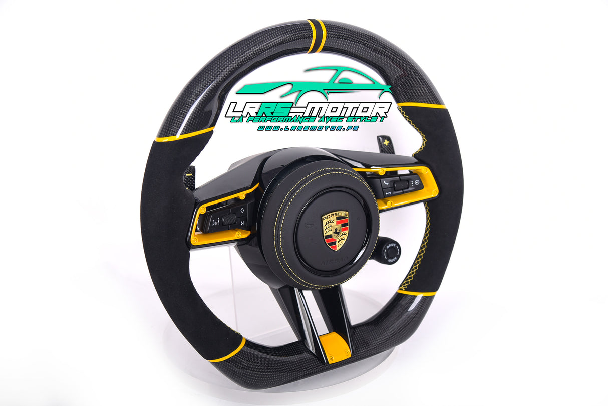 Steering wheel Porsche 911, Macan, Cayenne 2015 - 2024 ... Customizable carbon