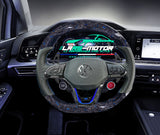 GOLF 8 Volant Carbone carbone fibre & forgé GTI, GTD, GTE, R Personnalisable