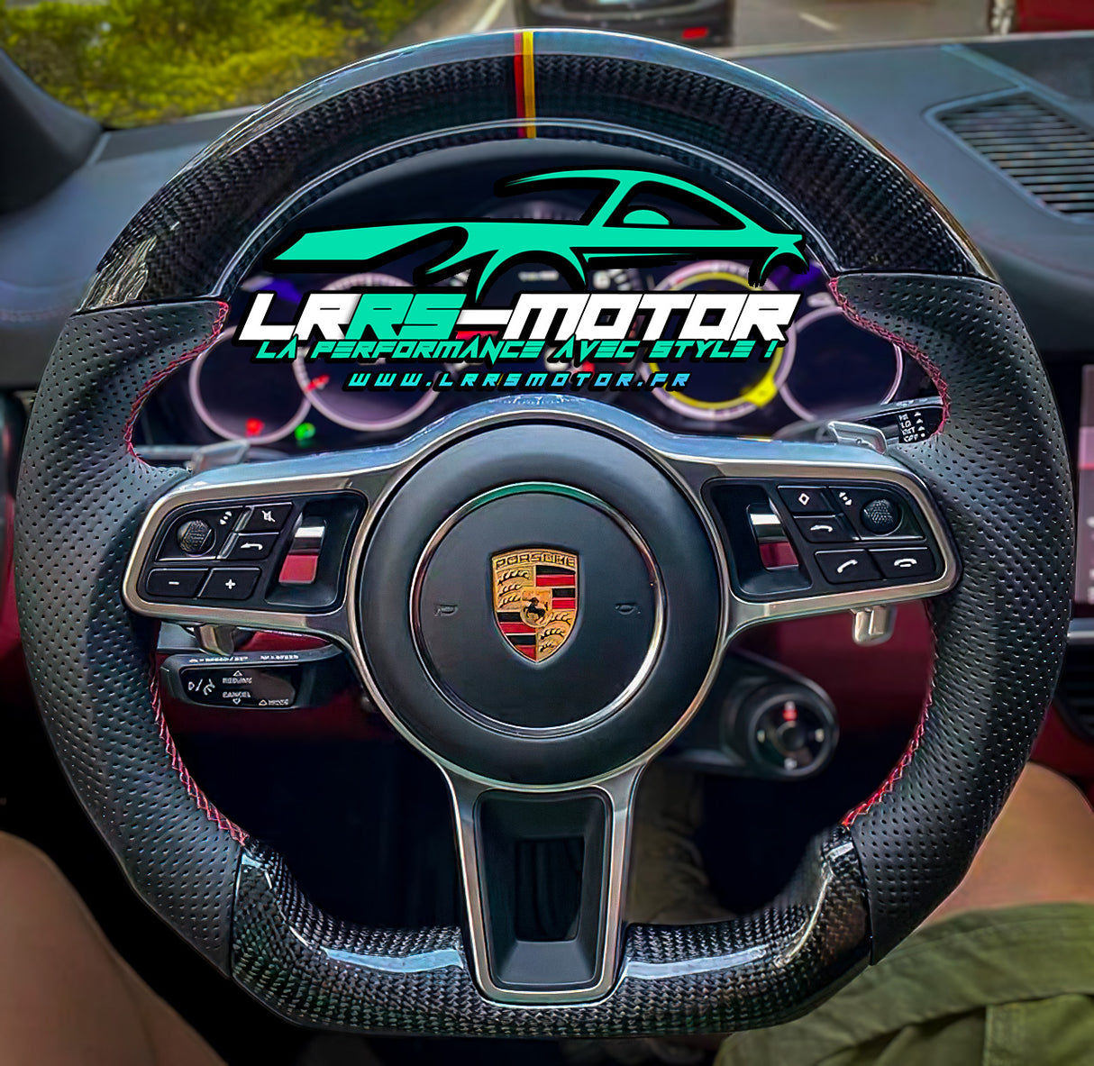 Steering wheel Porsche 911, Macan, Cayenne 2015 - 2024 ... Customizable carbon